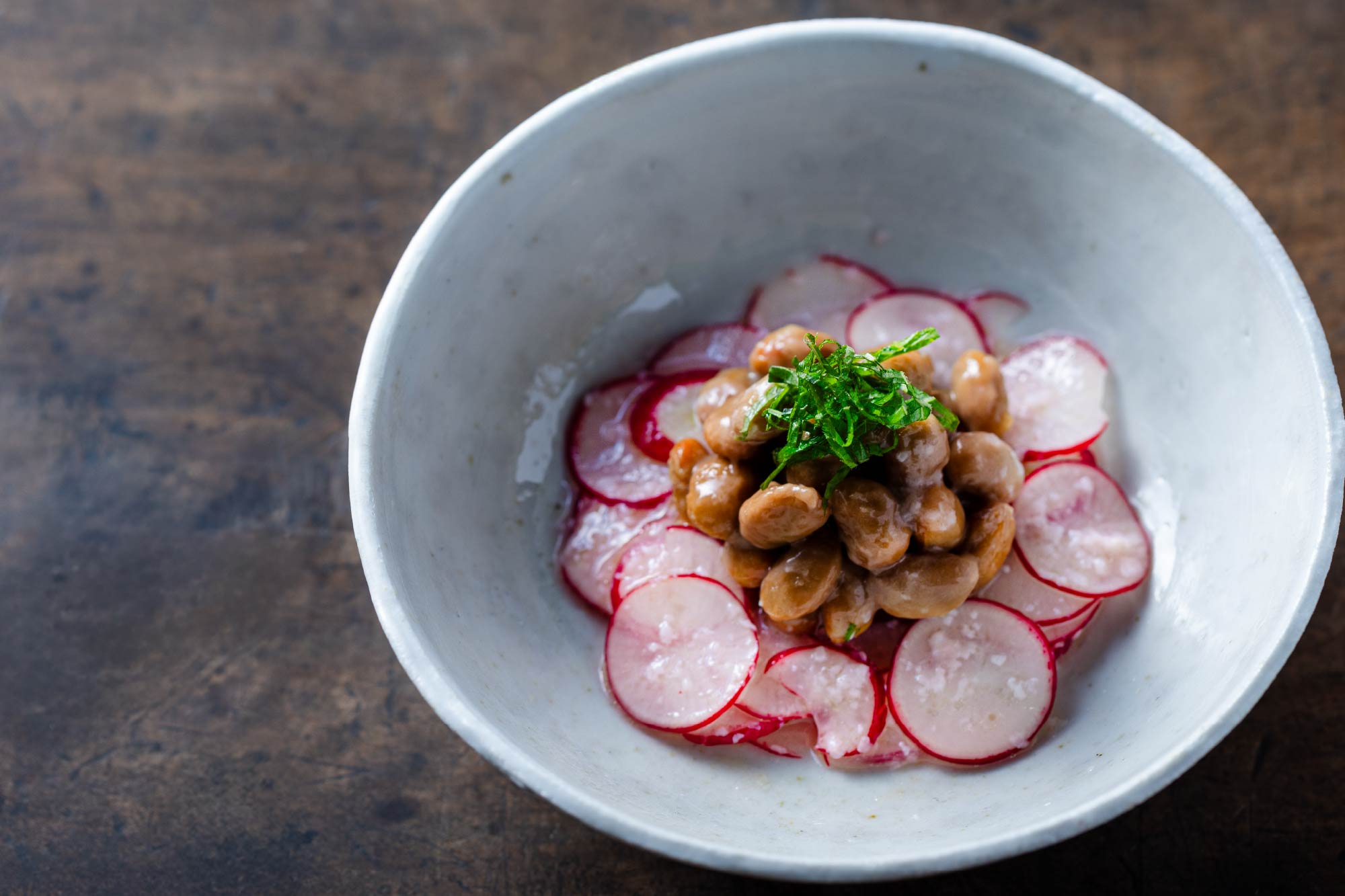 ラディッシュと塩こうじの納豆小鉢(所要10分)