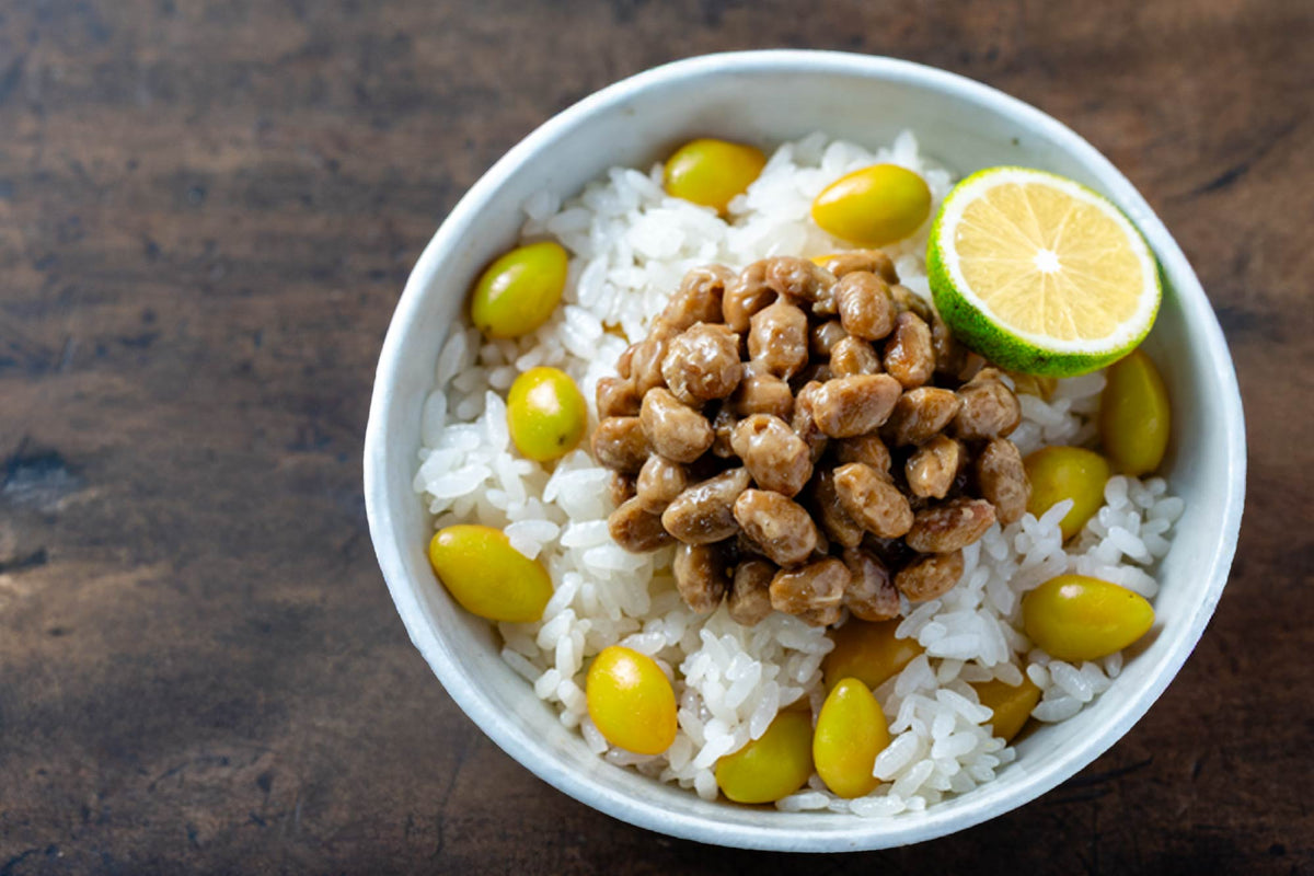 ぎんなんの納豆ごはん(所要10分・パックのぎんなん使用)