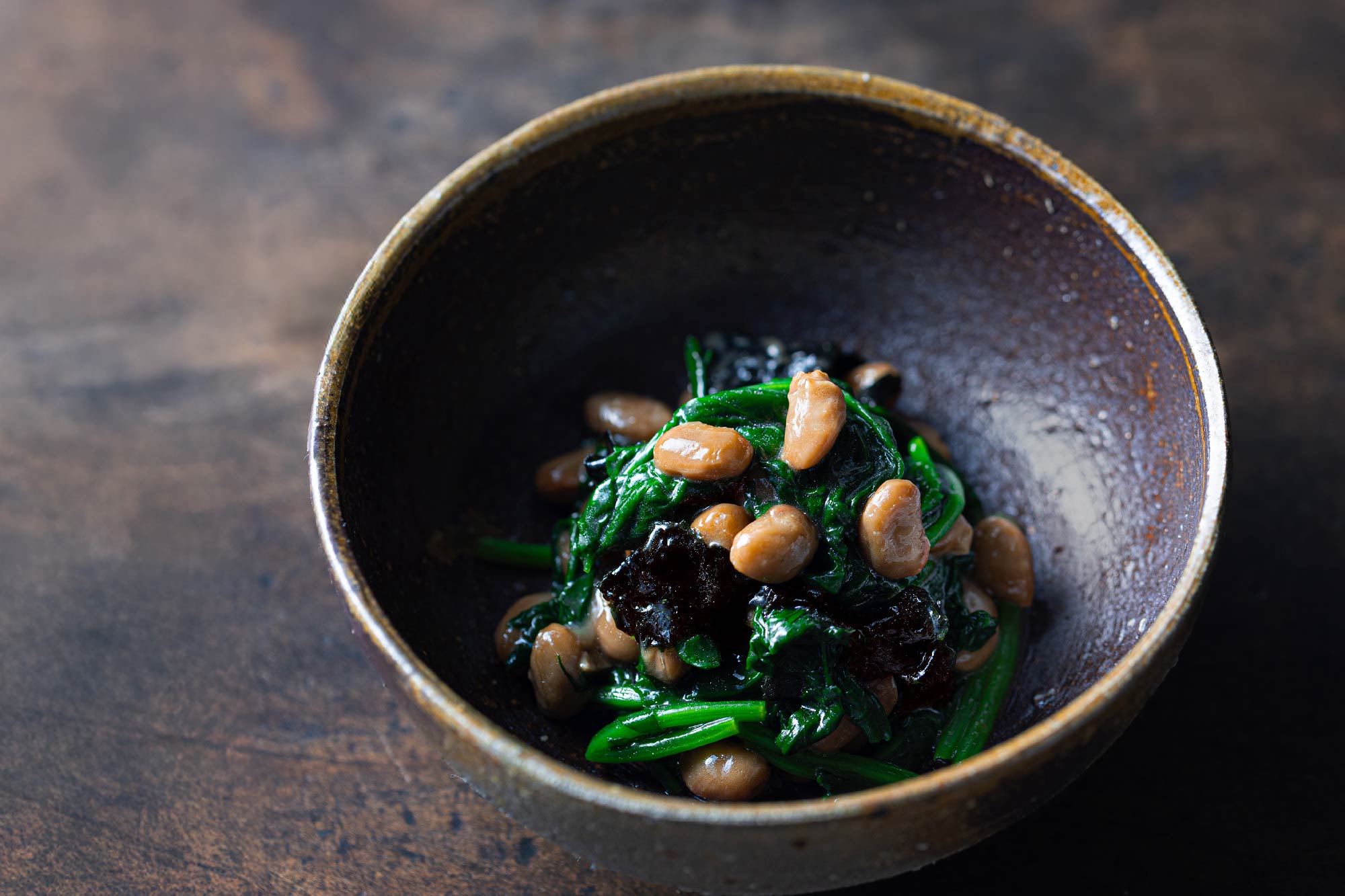 ルッコラと海苔の納豆ナムル(所要10分)