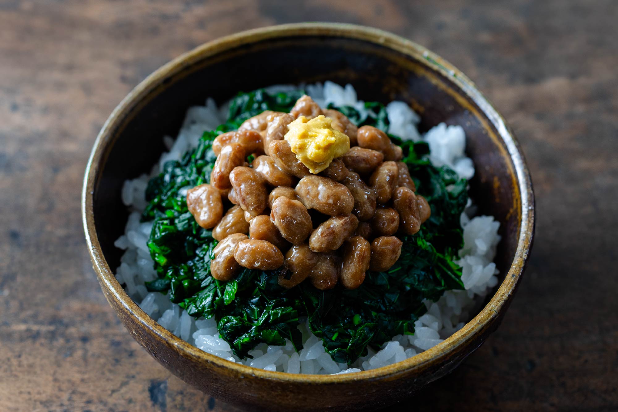 モロヘイヤの納豆ごはん(所要10分)