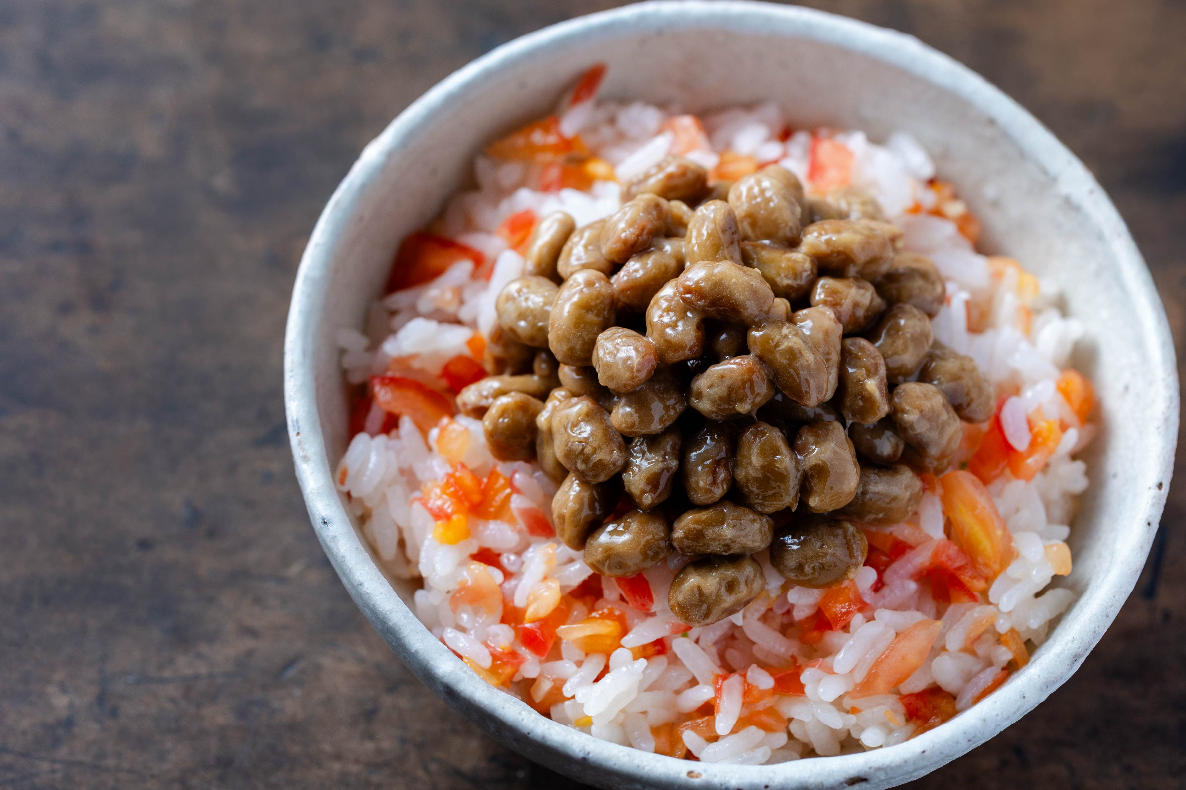 秋トマトとしょうがの納豆ごはん（所要10分）