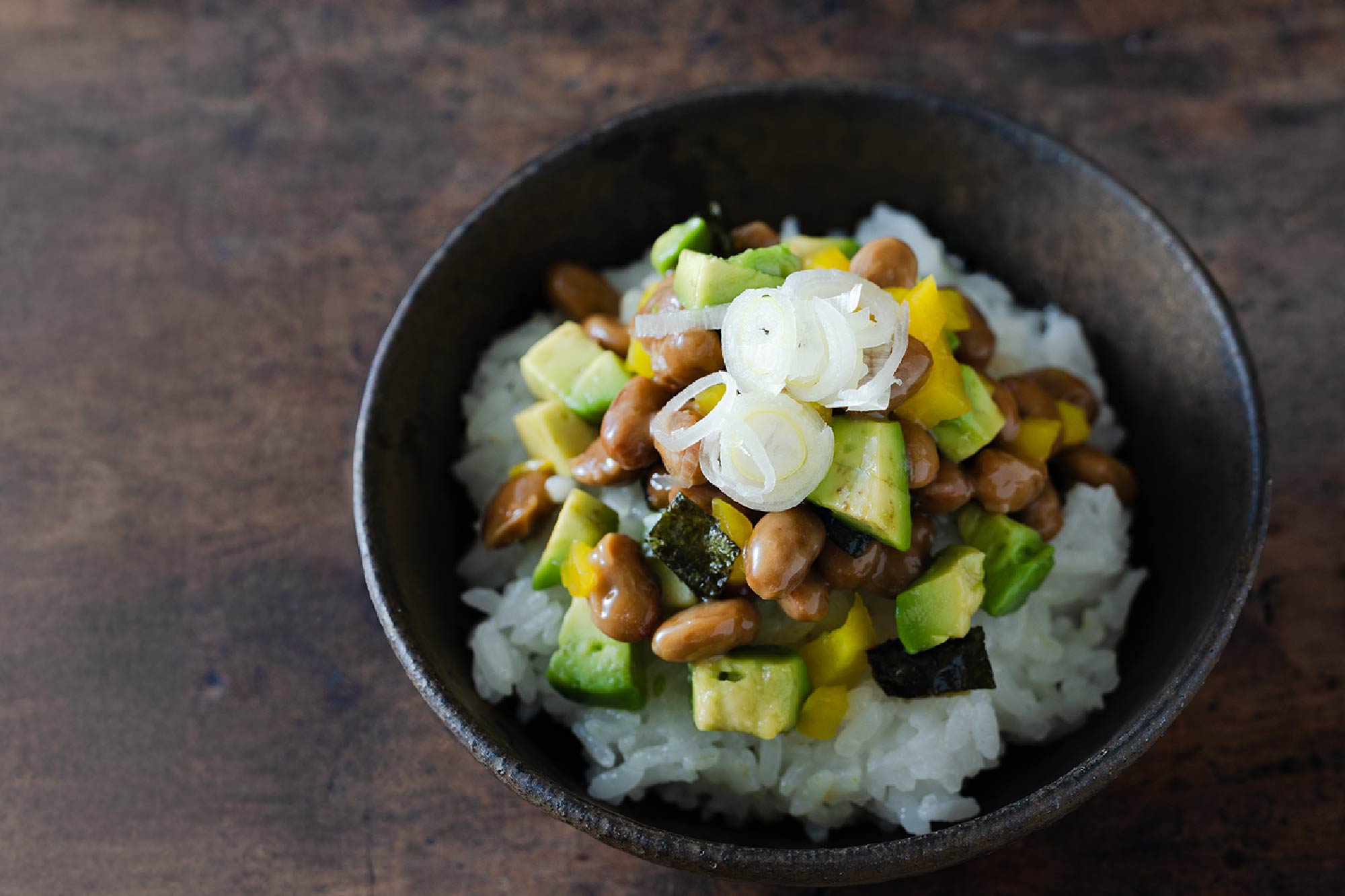 アボカドとたくあん×納豆ごはん（所要10分）