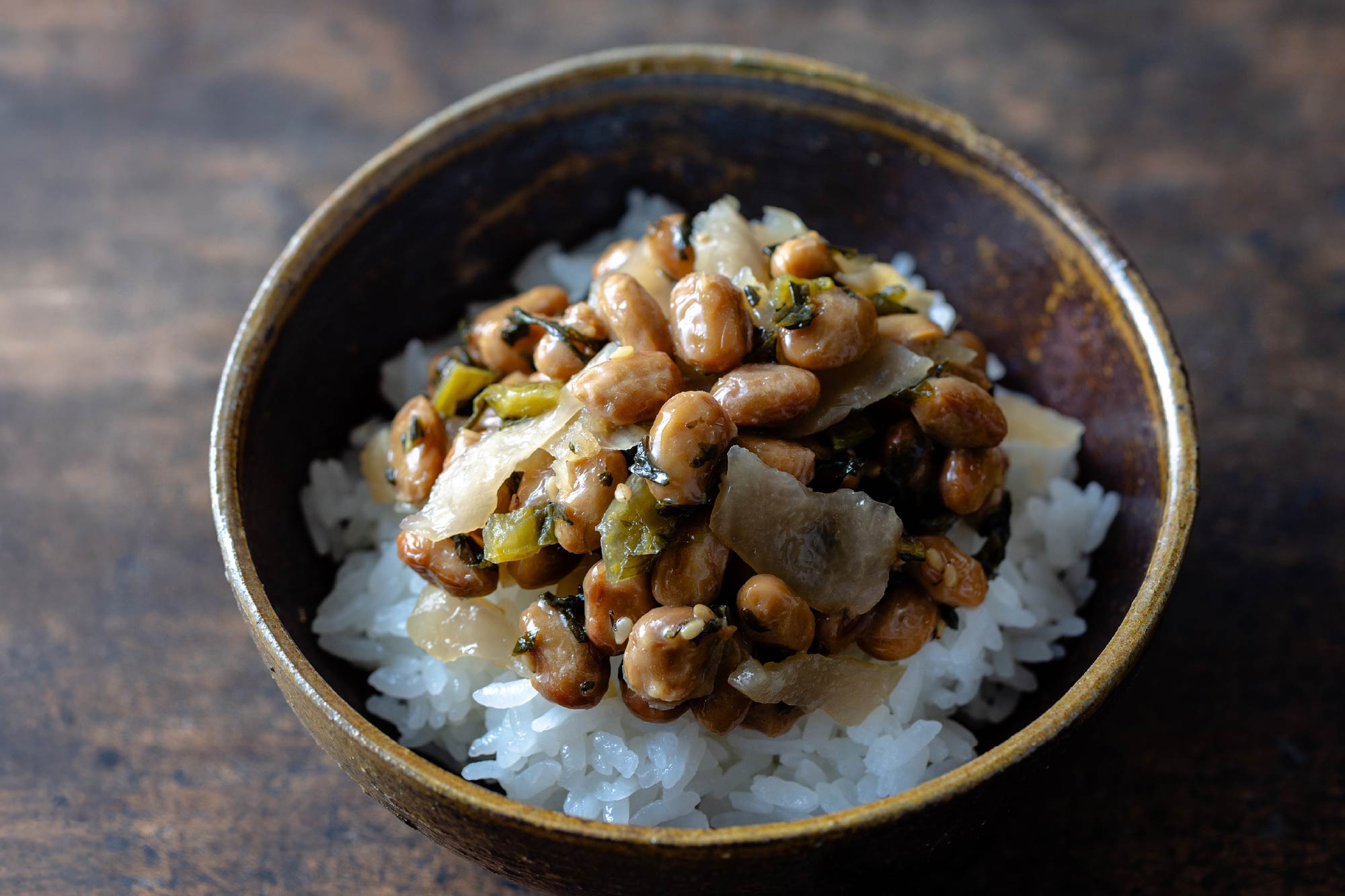 すぐき漬けの納豆ごはん（所要3分）